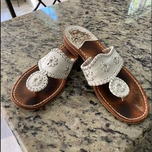 Jack Rogers white sandals 6